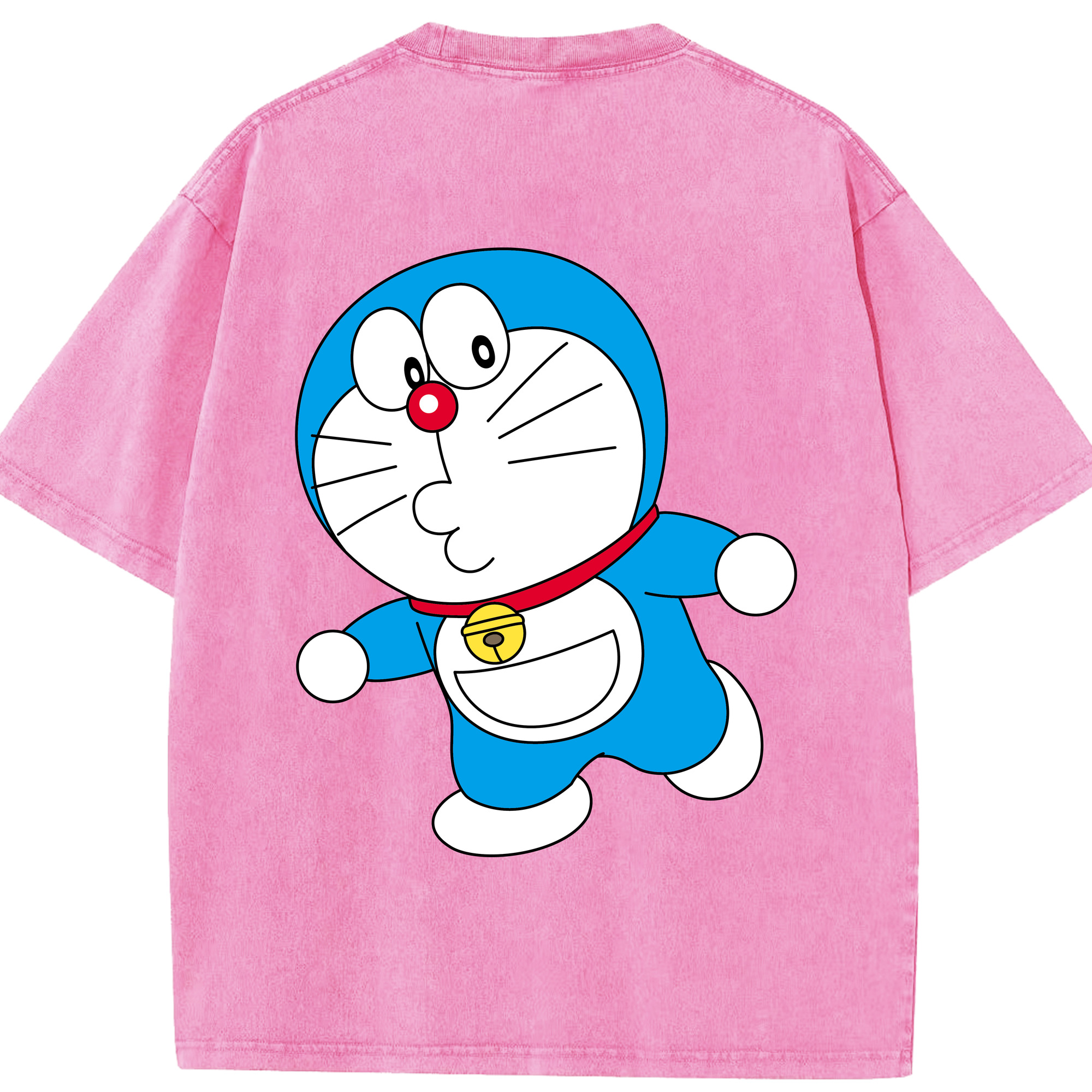 （画像用） ドラえもん Doraemon 綿100% ヴィンテージ風 半袖Tシャツ（背面プリント）
